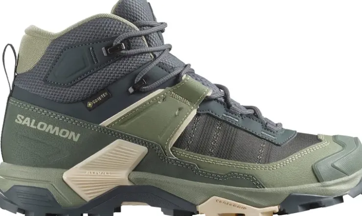 Hiking Shoes & Boots|Mid Height Boots-Salomon Womens X Ultra 5 Mid GTX Shoe - Turbulence-Sedona Sage-Tender