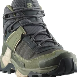 Hiking Shoes & Boots|Mid Height Boots-Salomon Womens X Ultra 5 Mid GTX Shoe - Turbulence-Sedona Sage-Tender