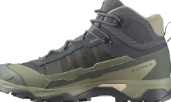 Hiking Shoes & Boots|Mid Height Boots-Salomon Womens X Ultra 5 Mid GTX Shoe - Turbulence-Sedona Sage-Tender