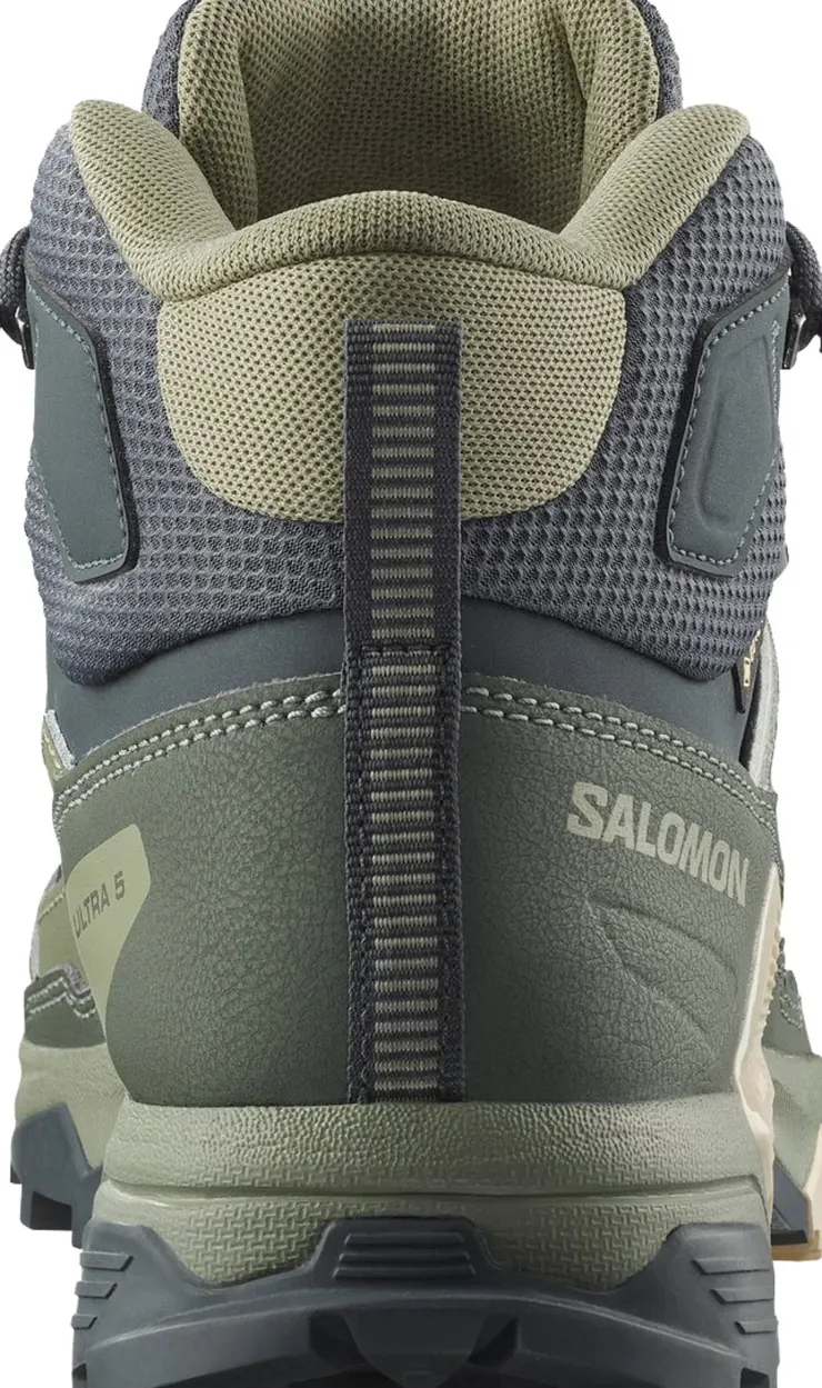 Hiking Shoes & Boots|Mid Height Boots-Salomon Womens X Ultra 5 Mid GTX Shoe - Turbulence-Sedona Sage-Tender