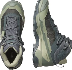 Hiking Shoes & Boots|Mid Height Boots-Salomon Womens X Ultra 5 Mid GTX Shoe - Turbulence-Sedona Sage-Tender