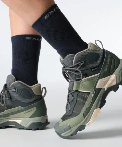 Hiking Shoes & Boots|Mid Height Boots-Salomon Womens X Ultra 5 Mid GTX Shoe - Turbulence-Sedona Sage-Tender