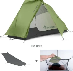 Backpacking & Lightweight Tents-Sea To Summit Alto TR1 PLUS Tent Package - Green