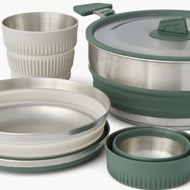 Pots, Pans & Kettles-Sea To Summit Detour Stainless Steel One Pot Cook Set - 5 Piece