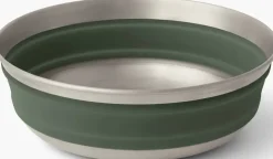 Plates, Bowls, Cups & Utensils-Sea To Summit Detour Stainless Steel Collapsible Bowl - M - Laurel Wreath
