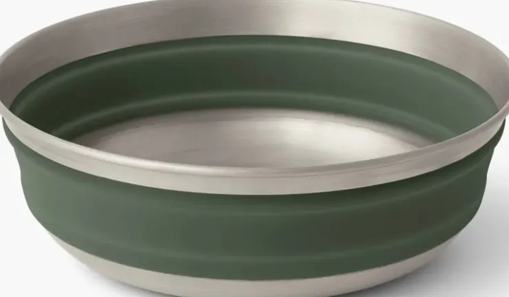 Plates, Bowls, Cups & Utensils-Sea To Summit Detour Stainless Steel Collapsible Bowl - M - Laurel Wreath