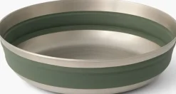 Plates, Bowls, Cups & Utensils-Sea To Summit Detour Stainless Steel Collapsible Bowl - L - Laurel Wreath