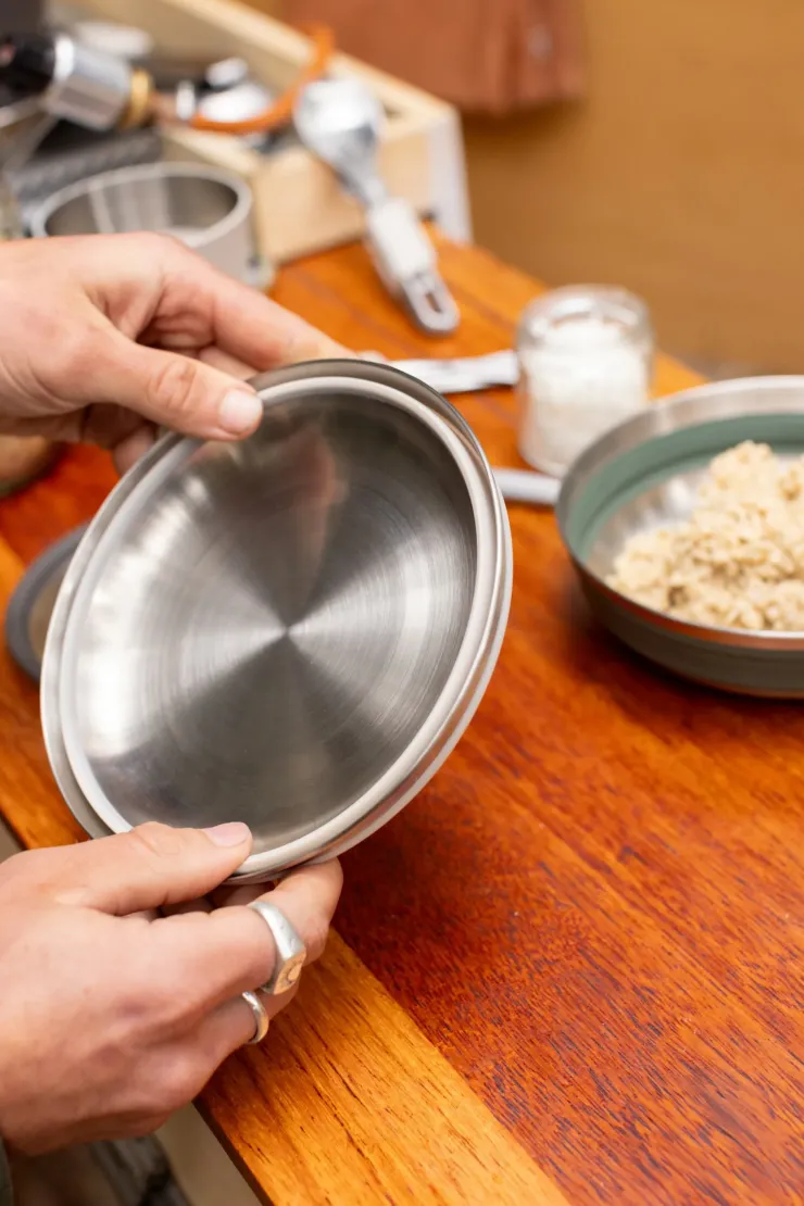 Plates, Bowls, Cups & Utensils-Sea To Summit Detour Stainless Steel Collapsible Bowl - L - Moonstruck