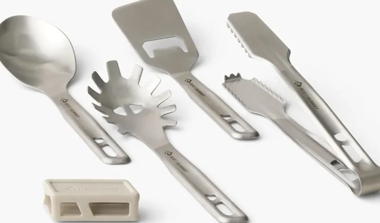Plates, Bowls, Cups & Utensils-Sea To Summit Detour Stainless Steel Utensil Set - 4 Piece