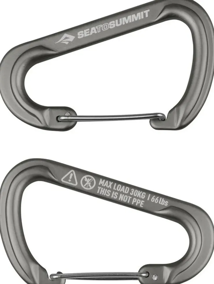Buckles & Straps-Sea To Summit Large Accessory Carabiners - 2pcs - Grey
