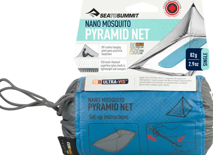 Mosquito Nets & Insect Repellents-Sea To Summit Nano Mosquito Pyramid Net - Single