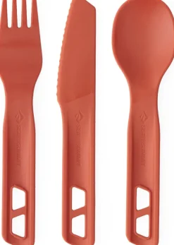 Plates, Bowls, Cups & Utensils-Sea To Summit Passage Cutlery Set - 3 Piece - Spicy Orange