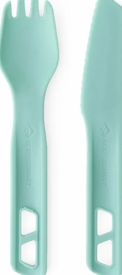 Plates, Bowls, Cups & Utensils-Sea To Summit Passage Cutlery Set - 2 Piece - Aqua Sea