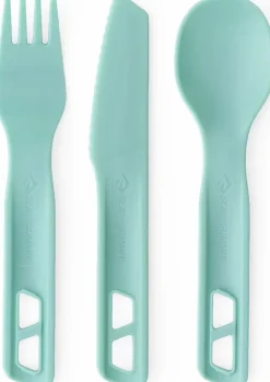 Plates, Bowls, Cups & Utensils-Sea To Summit Passage Cutlery Set - 3 Piece - Aqua Sea