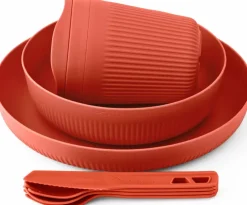 Plates, Bowls, Cups & Utensils-Sea To Summit Passage Dinnerware Set - 1P - 7 Piece - Spicy Orange