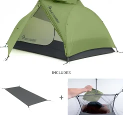 Backpacking & Lightweight Tents-Sea To Summit Telos TR2 PLUS Tent Package - Green