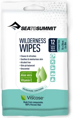 Toiletries & Personal Hygiene-Sea To Summit Wilderness Wipes - 12 Pack Compact