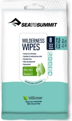 Toiletries & Personal Hygiene-Sea To Summit Wilderness Wipes - 8 Pack XL