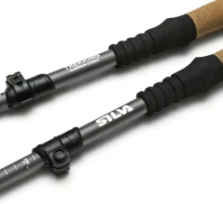 Walking Poles-Silva Trekking Poles Aluminum Z-fold - Grey