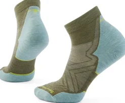 Socks|Socks-Smartwool Womens Run Targeted Cushion Ankle Socks - Winter Moss Frosty Green