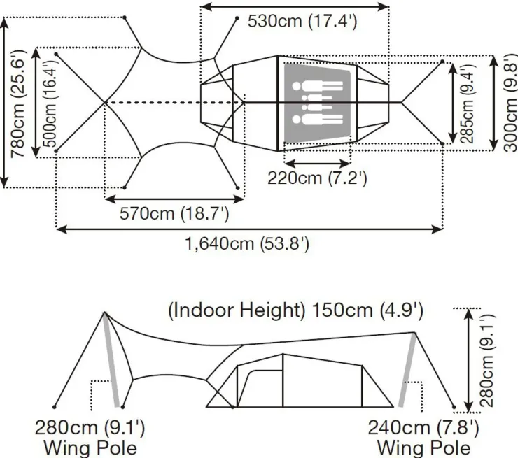 Family & Leisure Tents-Snowpeak Snow Peak Entry Pack TT Tent and Tarp