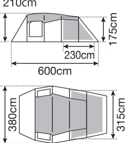 Family & Leisure Tents-Snowpeak Snow Peak Entry 2 Room Elfield Tent