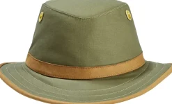 Hats-Tilley Outback Hat - Green - British Tan