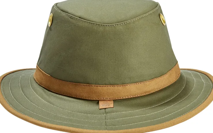 Hats-Tilley Outback Hat - Green - British Tan