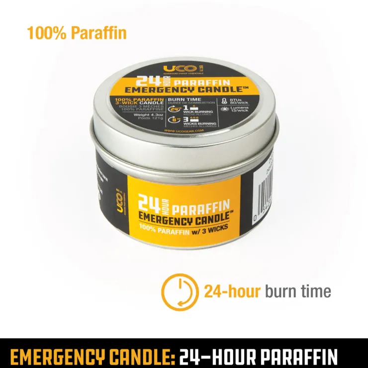 Lights & Lanterns|Lighting-UCO Emergency Candle Lantern Paraffin - 24 Hour