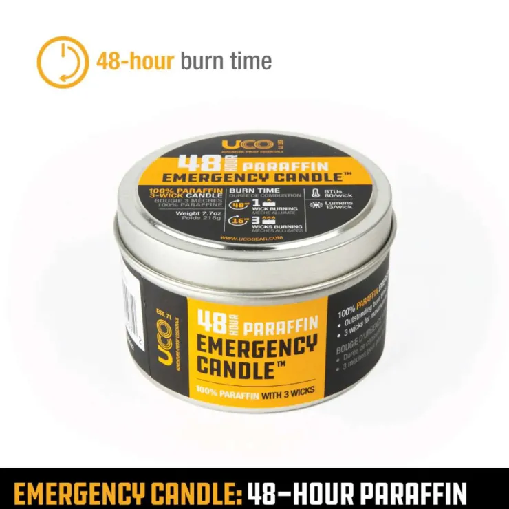 Lights & Lanterns|Lighting-UCO Emergency Candle Lantern Paraffin - 48 Hour