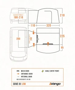 Driveaway Van Awnings-Vango Cove III Low DriveAway Awning