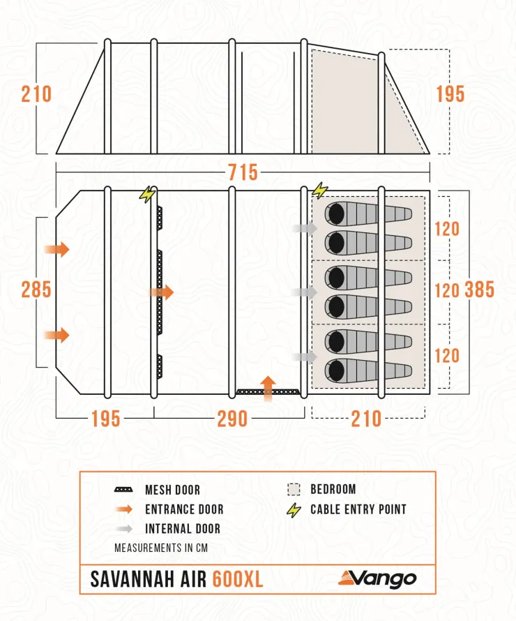 Inflatable Tents|Family & Leisure Tents-Vango Savannah Air 600XL Tent Package