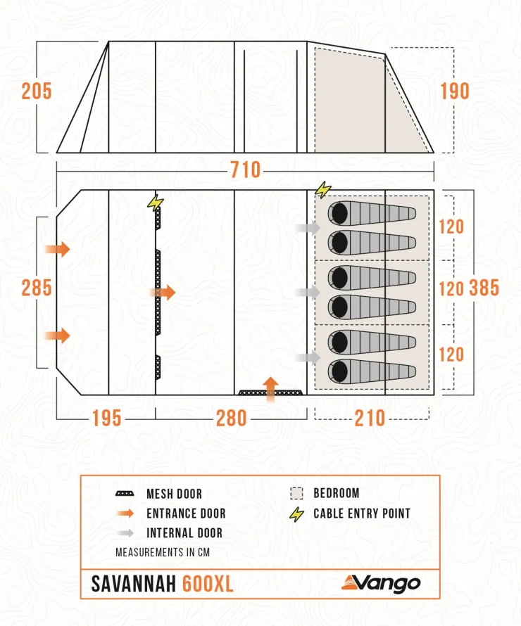 Family & Leisure Tents-Vango Savannah 600XL Tent Package
