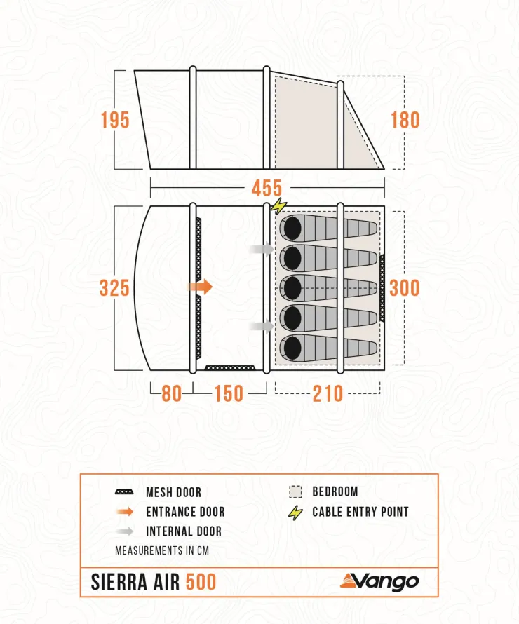 Inflatable Tents|Family & Leisure Tents-Vango Sierra Air 500 Tent