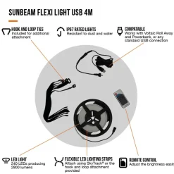 Lights & Lanterns|Lighting-Vango Sunbeam Flexi Light 4M USB