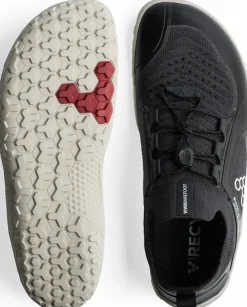 Running Shoes-Vivobarefoot Mens Primus Trail Knit FG Shoes - Obsidian-Sandstone