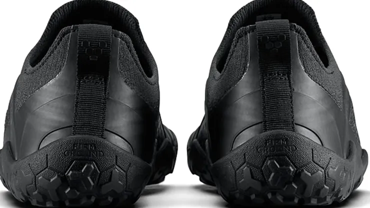 Hiking Shoes & Boots|Running Shoes-Vivobarefoot Mens Primus Trail Knit FG Shoes - Obsidian-Obsidian