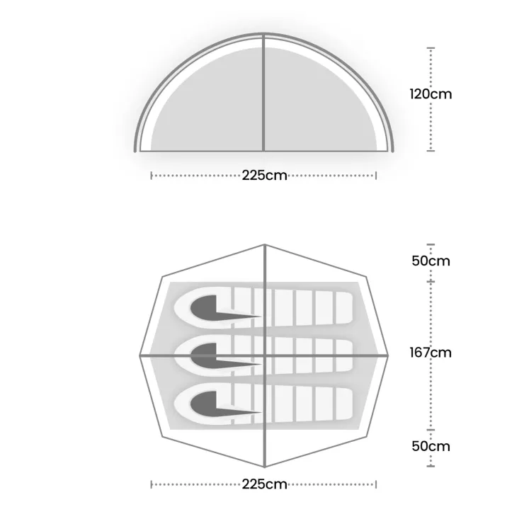 Backpacking & Lightweight Tents-Wild Country Helm Compact 3 Tent