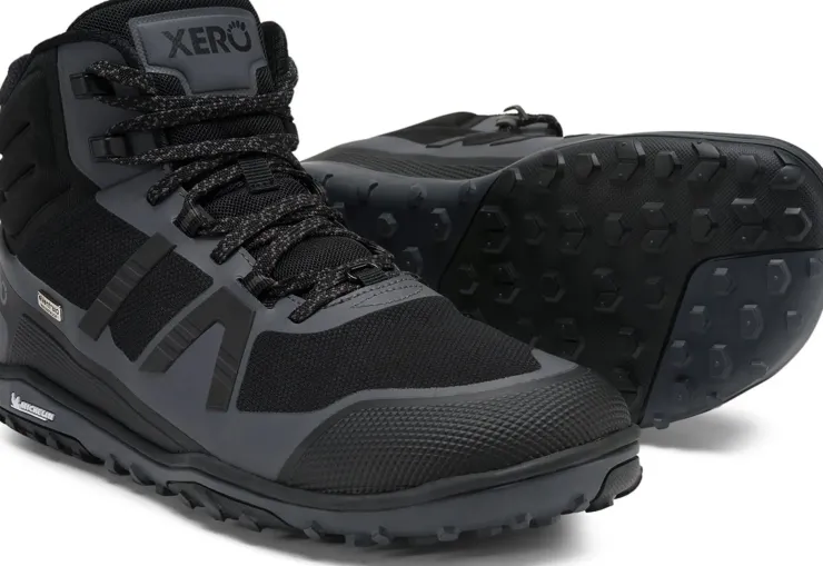 Hiking Shoes & Boots|Mid Height Boots-Xero Shoes Mens Scrambler Mid II WP Boot - Black-Asphalt