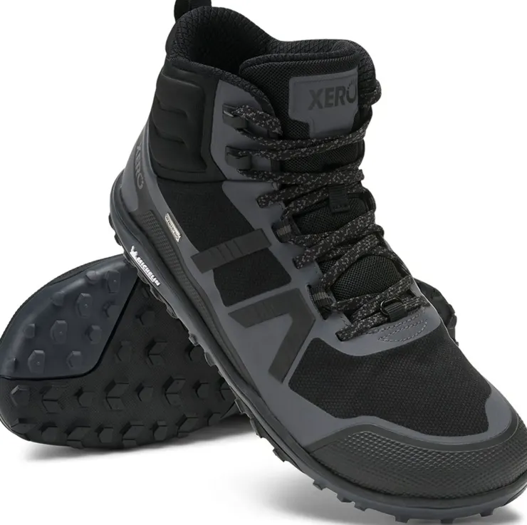 Hiking Shoes & Boots|Mid Height Boots-Xero Shoes Mens Scrambler Mid II WP Boot - Black-Asphalt