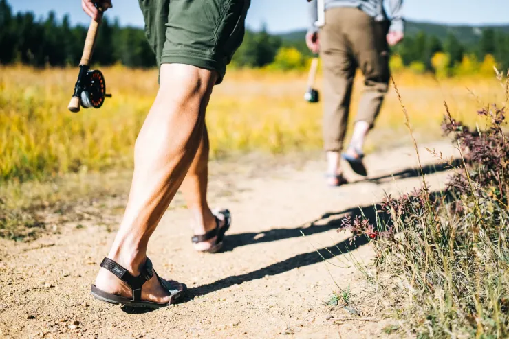 Hiking Shoes & Boots|Sandals-Xero Shoes Mens Z-Trail EV Sandals - Steel Gray-Asphalt