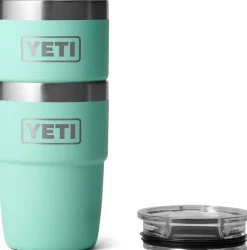 Coffee Mugs & Flasks-Yeti Rambler 8oz Stackable Cup - Seafoam