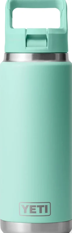 Coffee Mugs & Flasks-Yeti Rambler 26oz Straw Bottle - Seafoam
