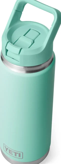 Coffee Mugs & Flasks-Yeti Rambler 26oz Straw Bottle - Seafoam
