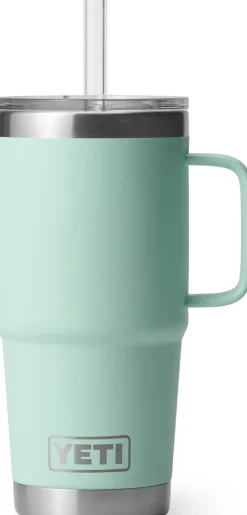 Coffee Mugs & Flasks-Yeti Rambler 25oz Straw Mug - Seafoam