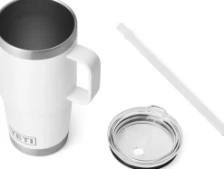 Coffee Mugs & Flasks-Yeti Rambler 25oz Straw Mug - White