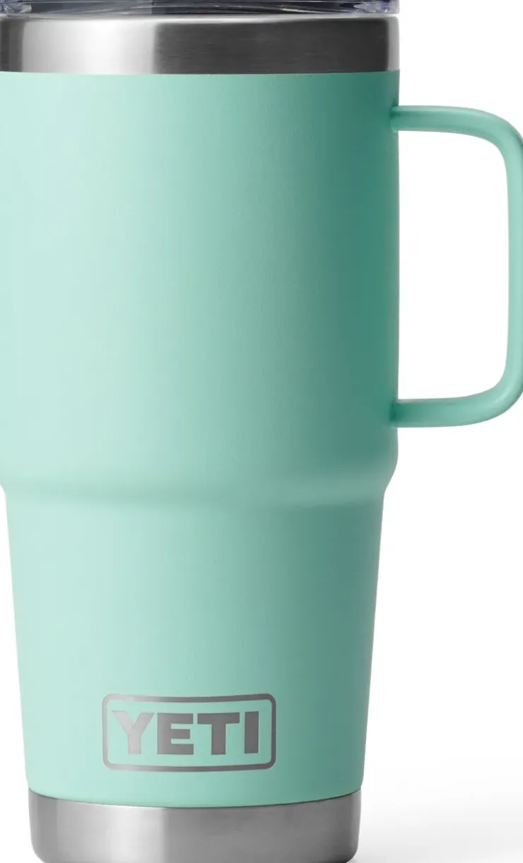 Coffee Mugs & Flasks-Yeti Rambler 20oz Travel Mug - Seafoam